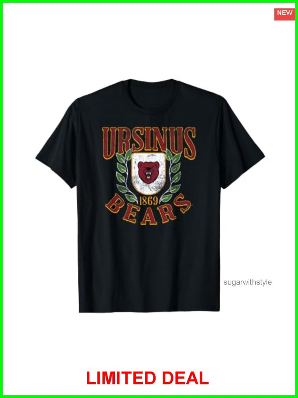 Ursinus Bears Retro Shield Officially Licensed Fan T-Shirt